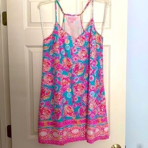 Lilly Pulitzer Dusk Silk Dress EUC